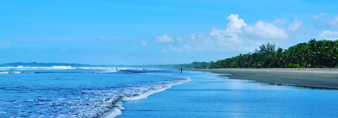 Pacific ocean beaches in Costa Rica