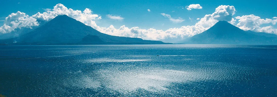 Lake Atitlan, volcano view