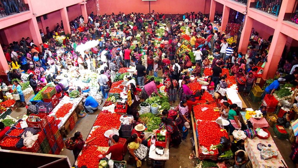 General view of Shopping Markets in Chichicastenango 