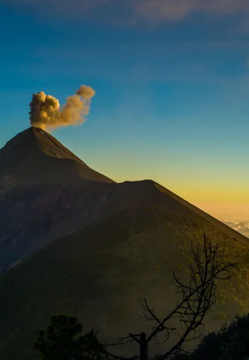 Acatenango Volcano, under eruption