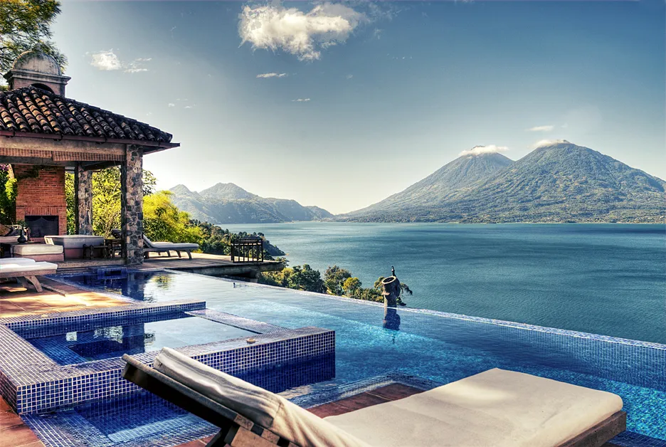 Lake Atitlan view from terrace