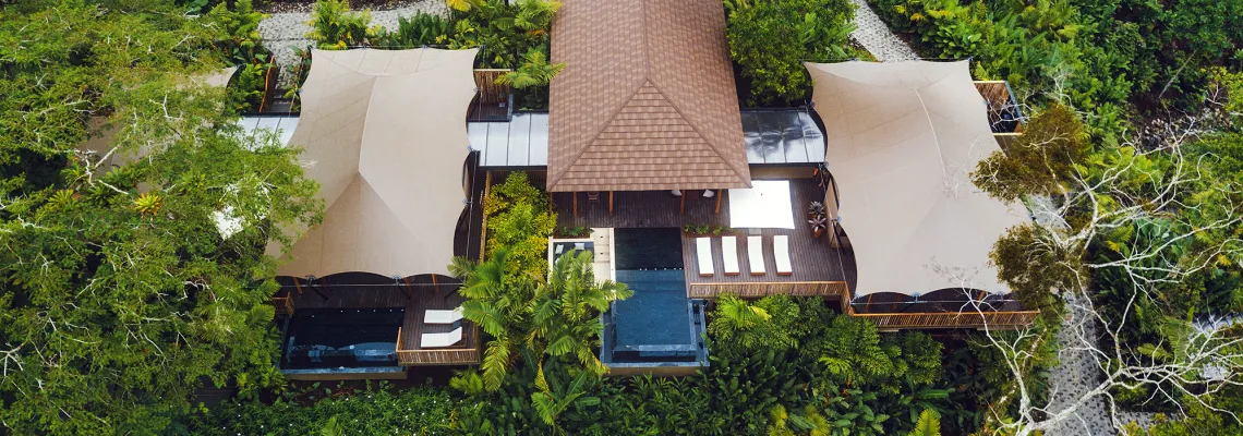 Aerial View Tented camp