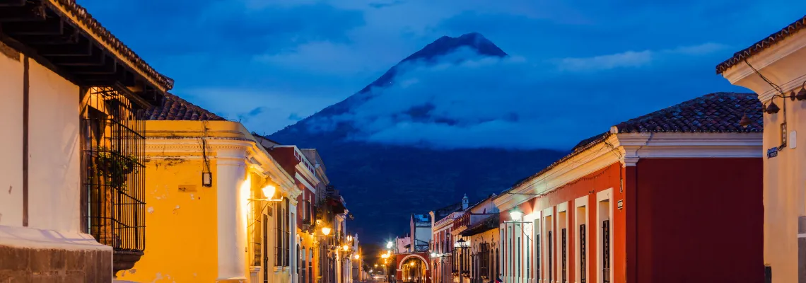 Antigua city and volcano, volcano hike