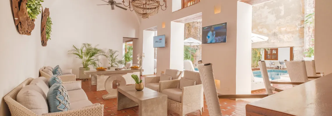 Lounge areas at Casa San Augustin