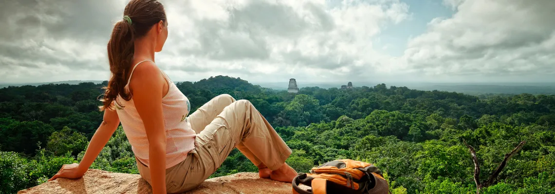 On the canopy of the rainforest of Tikal