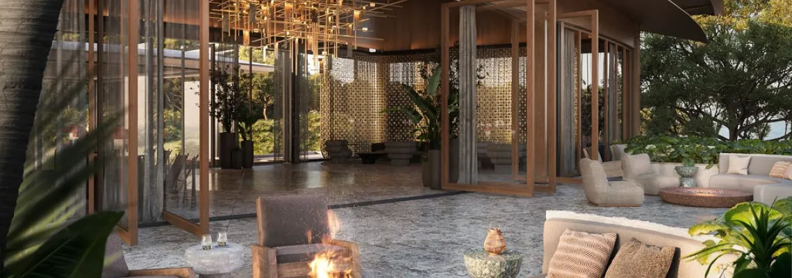 Firepit and gardens