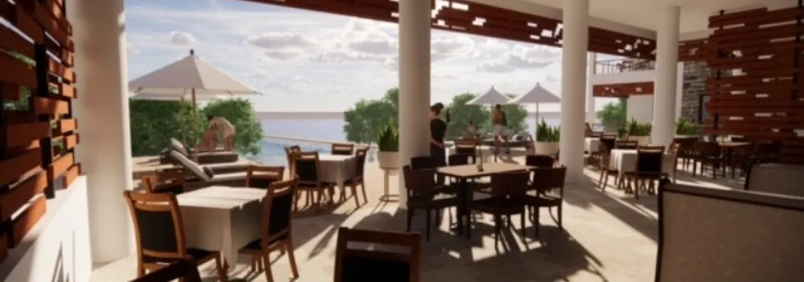 Dining area and ocean view Prana Maya Island Resort Travel Pioneers